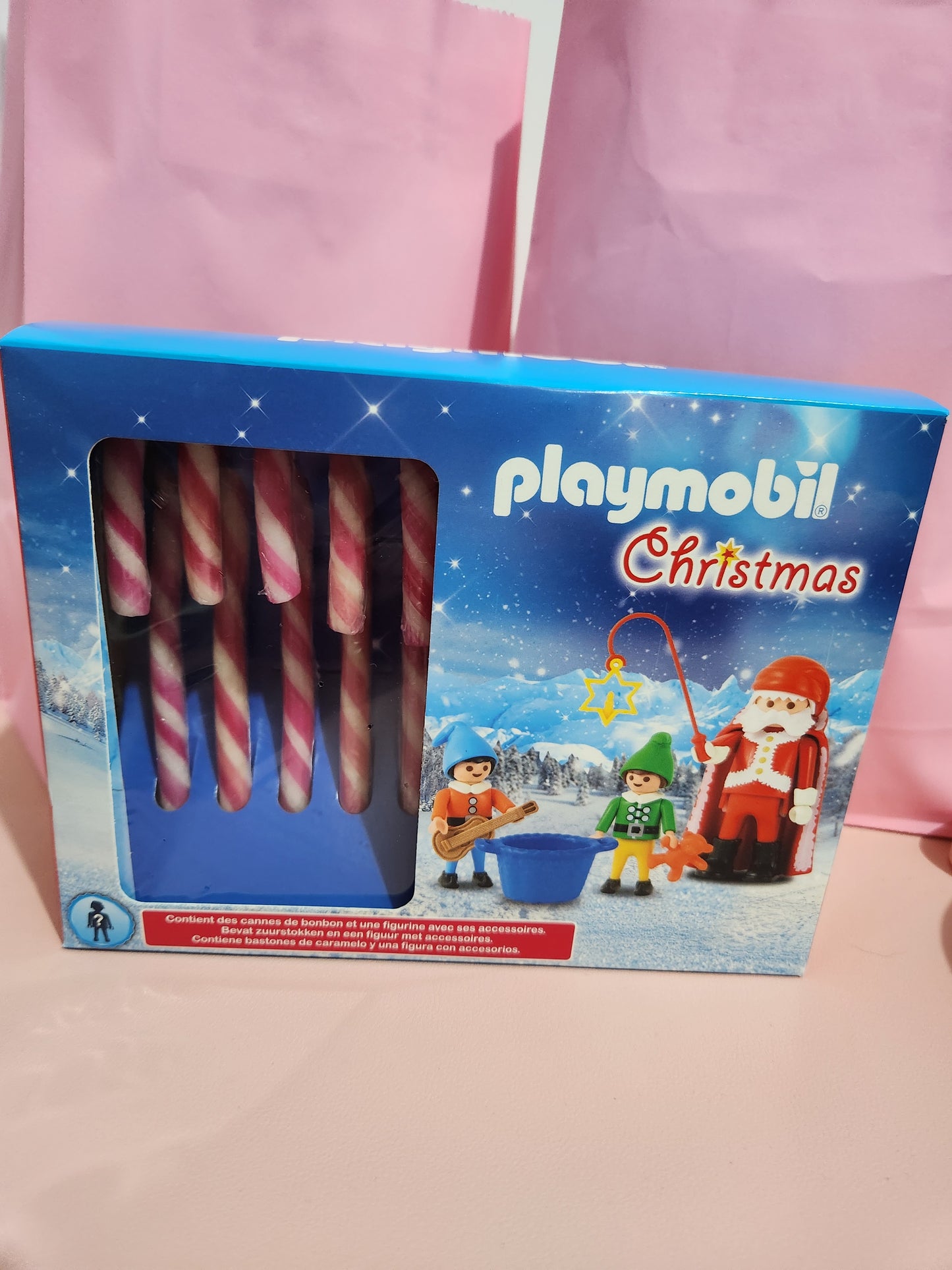 Sucre d'orge avec jouet playmobil